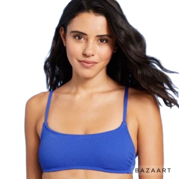 Xhilaration Textured Bralette Bikini Top & Kona Sol Gingham Bikini Bottoms - Picture 8 of 8